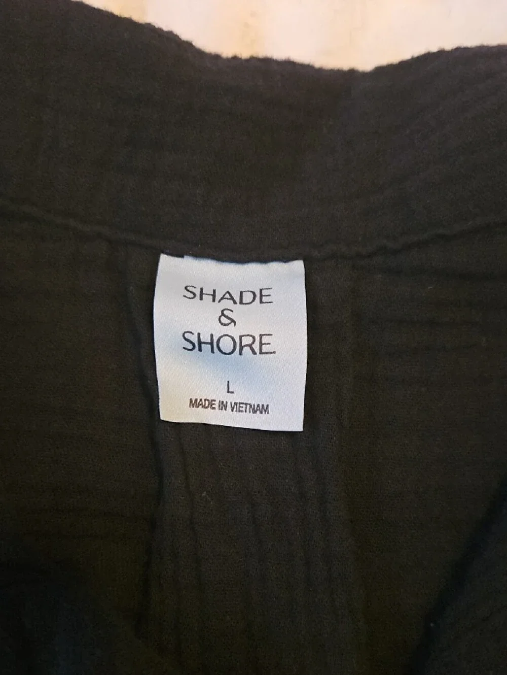 Shade & Shore Black Long-Sleeve Button-Down Shirt